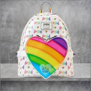 Lisa Frank Rainbow Loungefly w/ Heart Waist Bag